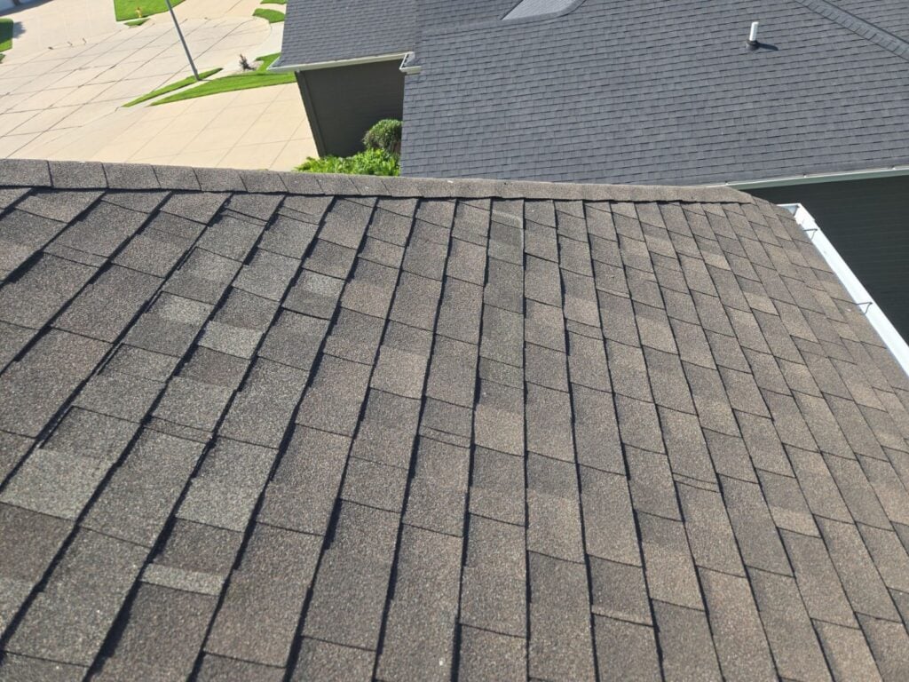 Roof repair and shingle work completed by KO Roofing & Storm Repair in the Omaha metro area