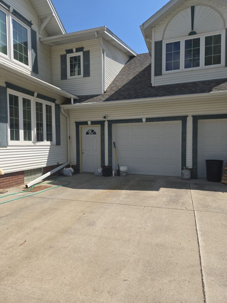Completed roof replacement on a two-story home in Papillion, Nebraska by KO Roofing & Storm Repair